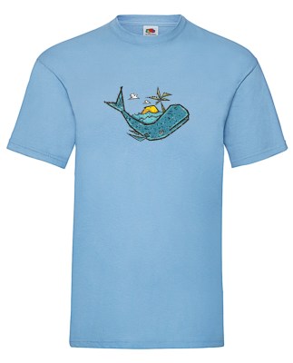 FRUIT OF THE LOOM T-shirt με στάμπα K2115 ΓΑΛΑΖΙΟ